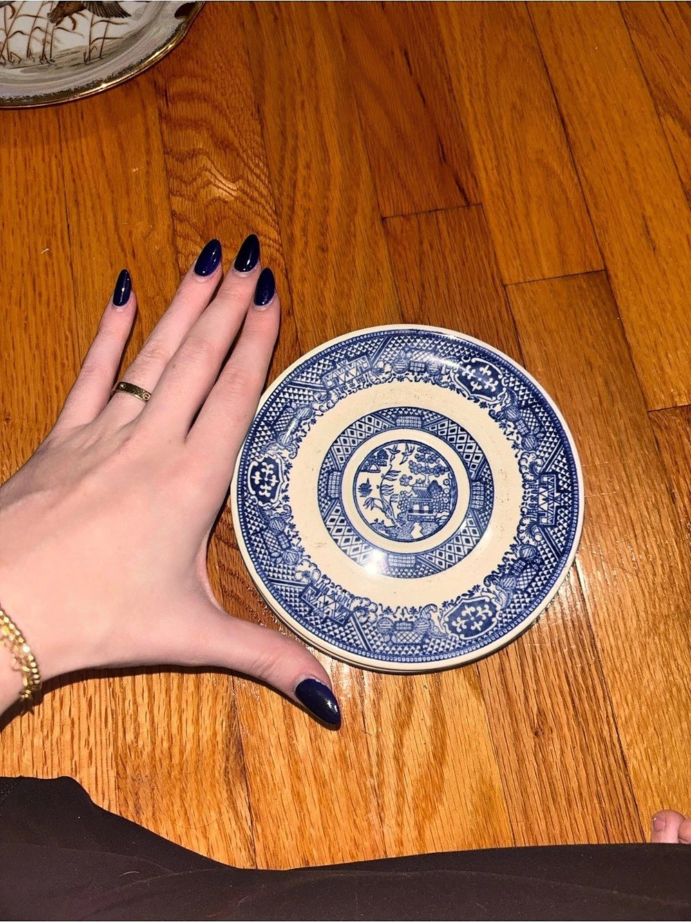 Blue willow Transferware Plates